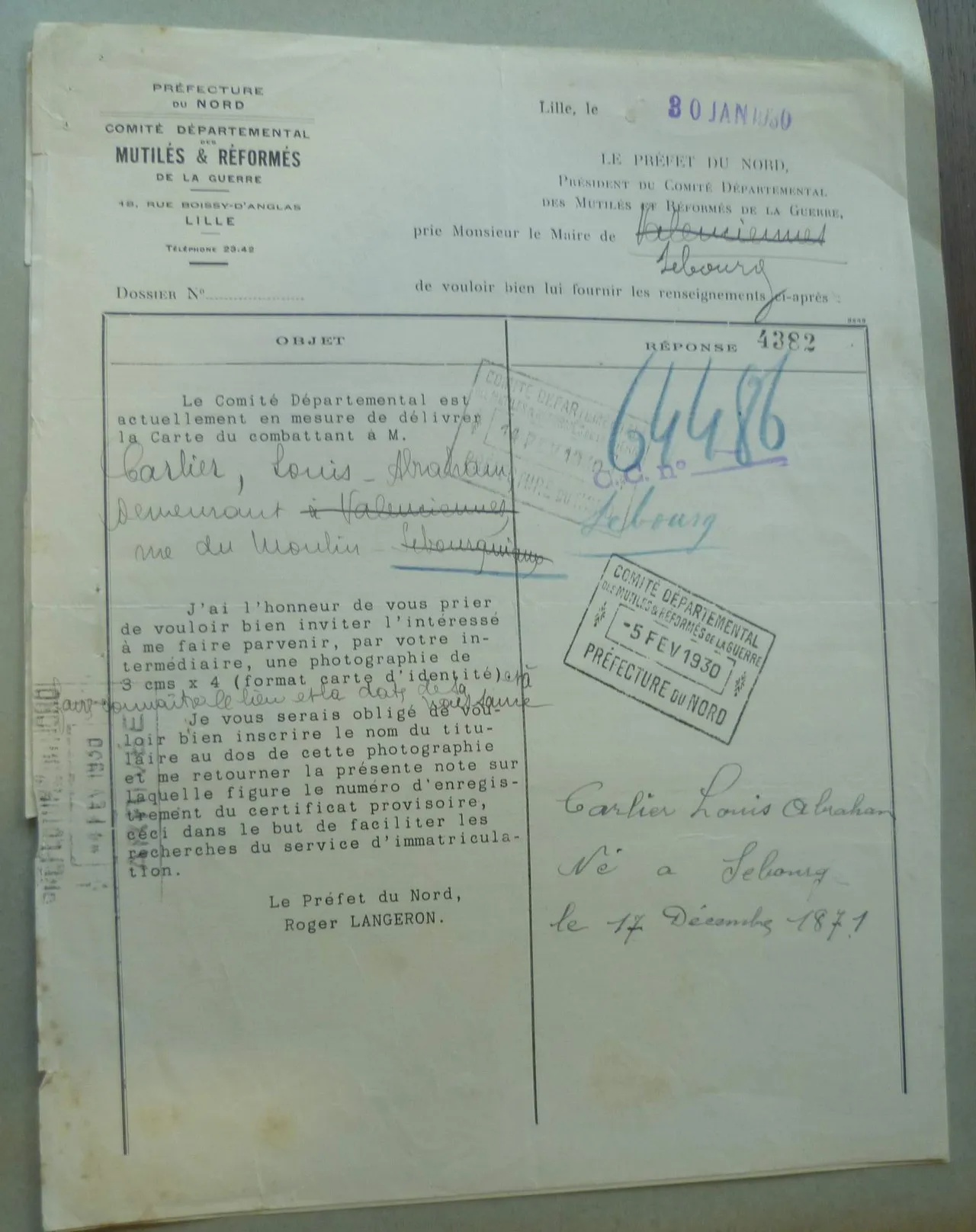 vignette du dossier d'ancien combattant de CARLIER_Louis_Abraham