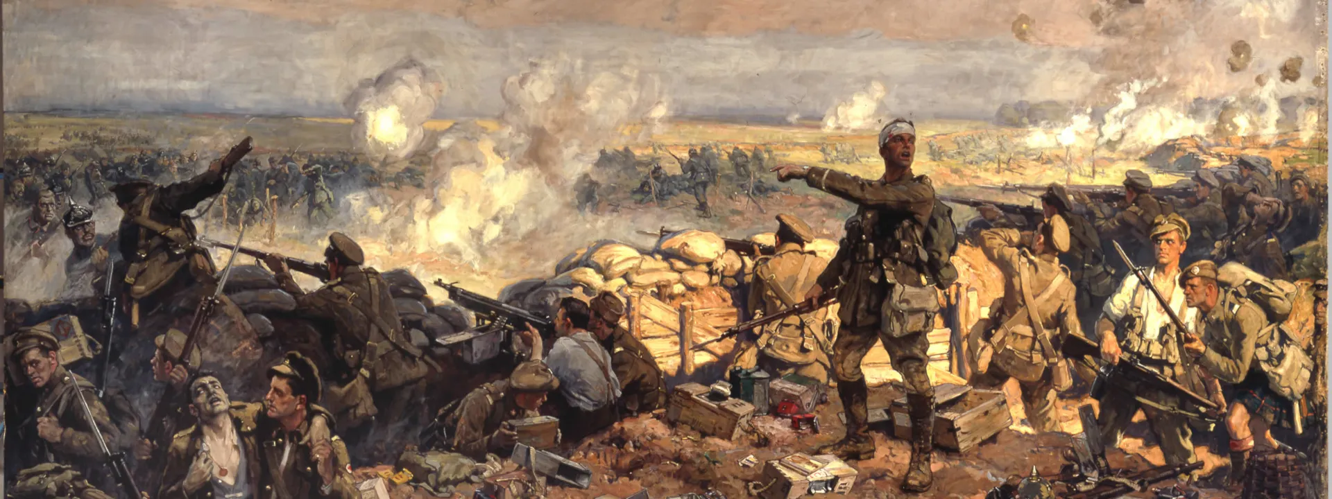 les hommes lors de la mobilisation générale de 1914