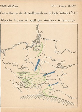 Plan de la bataille de la Vistule en 1914