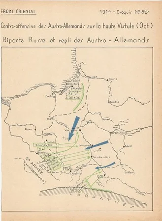 Plan de la bataille de la Vistule en 1914