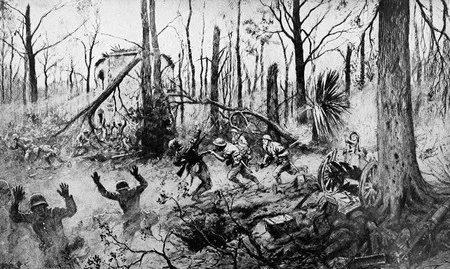 les troupes am&eacute;ricaines au Bois Belleau pendant la Premi&egrave;re Guerre Mondiale