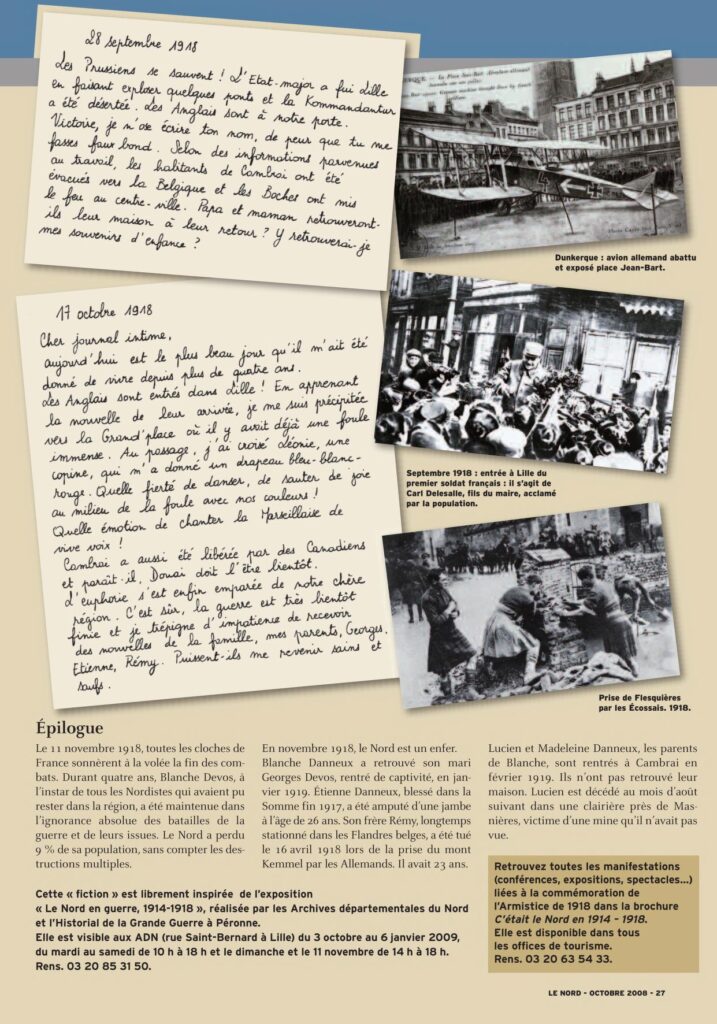 Lettres écrites par une lilloise pendant la première guerre mondiale