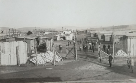 vue générale du camp de prisonniers de Amberg sur une carte postale ancienne