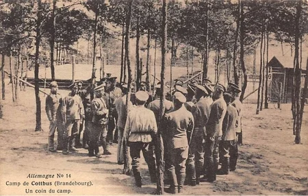 Un coin du camp de prisonniers de Cottbus