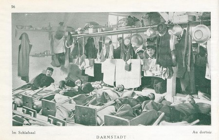 Des prisonniers de guerre dans leur dortoir pendant la Première Guerre Mondiale