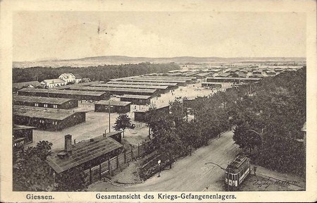 Vue du camp de prisonniers de Giessen pendant la Première Guerre Mondiale