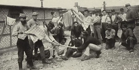 La lessive au camp de prisonniers de Hammelburg pendant la Grande Guerre