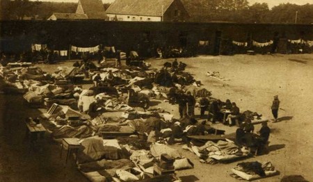 Vue sur un block du camp de prisonniers de Münster
