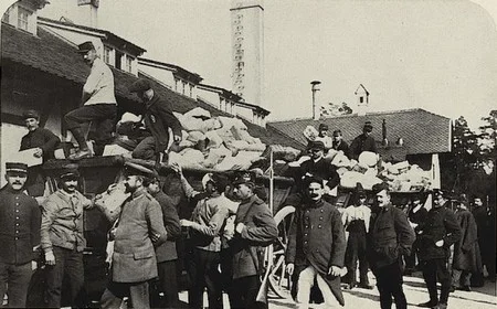 La poste aux colis du camp de prisonnier de Grafenw&ouml;hr pendant la Premi&egrave;re Guerre Mondiale