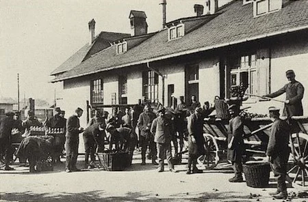 Les achats au camp de prisonnier de Grafenw&ouml;hr pendant la Premi&egrave;re Guerre Mondiale