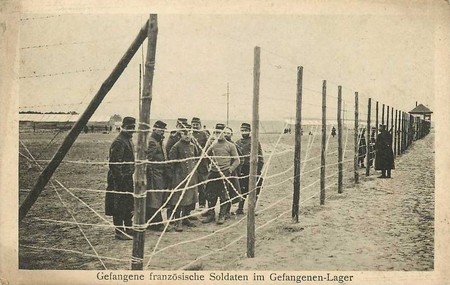 des soldats français prisonniers en Allemagne au camp de Schneidemühl