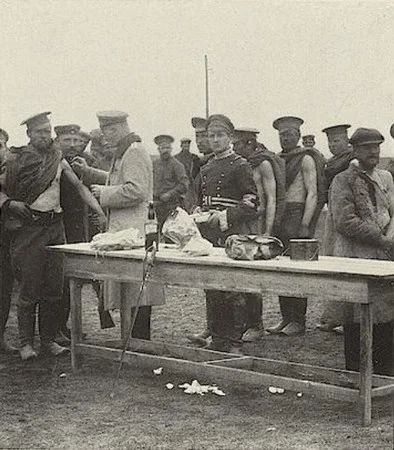 La vaccination dans le camp de prisonniers de Schneidem&uuml;hl pendant la Premi&egrave;re Guerre Mondiale