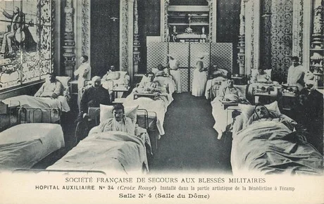 la salle n&deg;4 de l'h&ocirc;pital auxiliaire n&deg;34 de F&eacute;camp