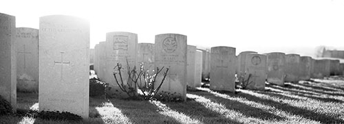 Tombes de soldats morts pendant la Grande Guerre