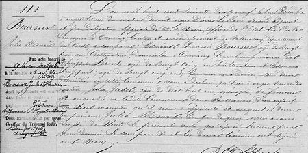 acte de naissance de Jules Henri BOURSIER