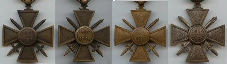 le revers de la croix de guerre de la Premi&egrave;re Guerre Mondiale