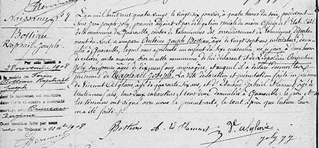 Acte de naissance de Rapha&euml;l BOTTIAU dat&eacute; de 1880 et num&eacute;ris&eacute; par les archives du Nord