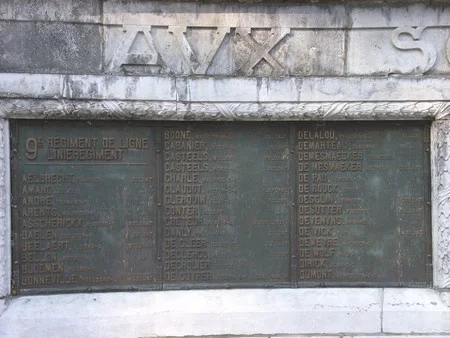 Jules AMAND sur le monument d'Ougr&eacute;e en Belgique