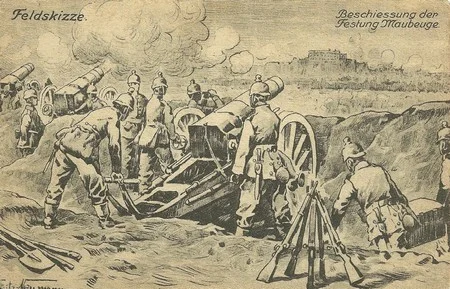 Des allemands pendant le si&egrave;ge de Maubeuge