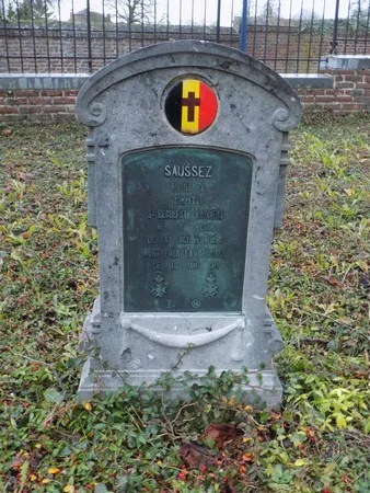 Sepulture de Victor Antoine SAUSSEZ au carr&eacute; belge du cimeti&egrave;re d&rsquo;Orsmaal-Gussenhoven