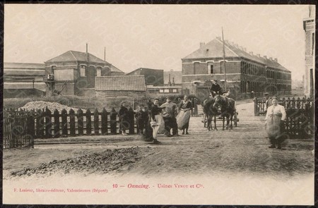 Les usines Venot à Onnaing sur une carte postale ancienne