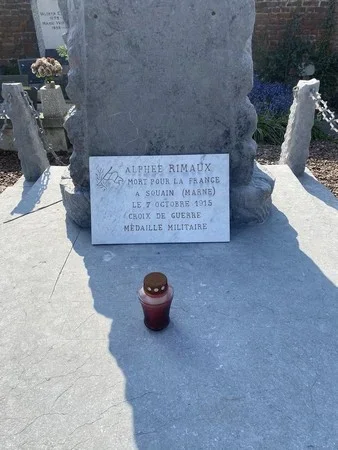 Photo de la tombe d'Alphée RIMAUX au cimetière de Saint-Aybert