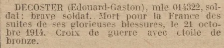 Extrait du Journal Officiel du 1 aout 1922 numérisé par la BNF