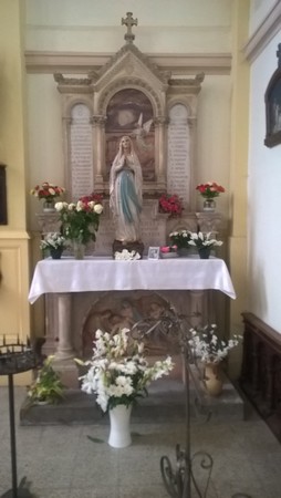 Le monument aux morts dans l'église de Rieulay