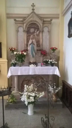 Photo du monument aux morts situé dans l'église de Rieulay