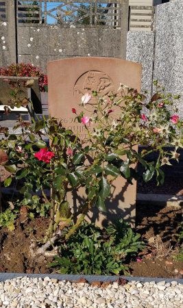 Tombe du soldat britannique Widdop au cimetière de Saultain